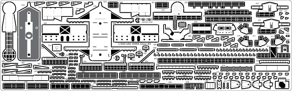 Pontos 35007F1 USS BB-61 Iowa 1984 Detail Up Set 1/350 – immagine 10