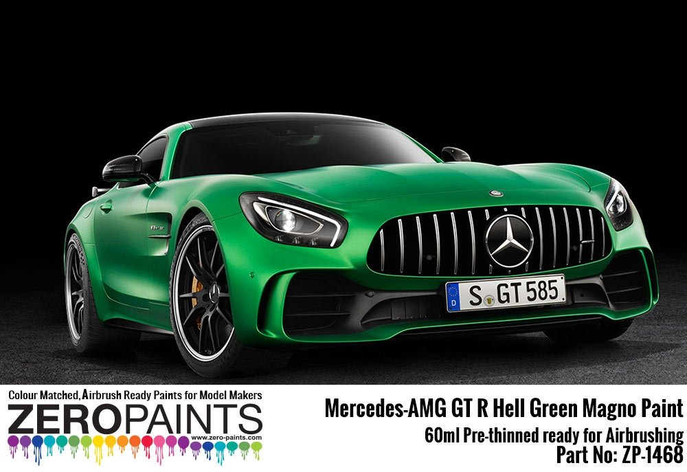 Zero Paints ZP-1468 Mercedes AMG GT R Hell Green (Matt) Paint 60ml – imagen 2
