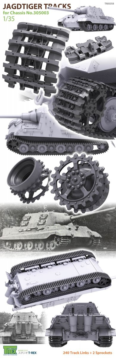 T-Rex Studio TR85058 Jagdtiger Tracks for Chassis No.305003 w/ Sprockets 1/35 – immagine 2