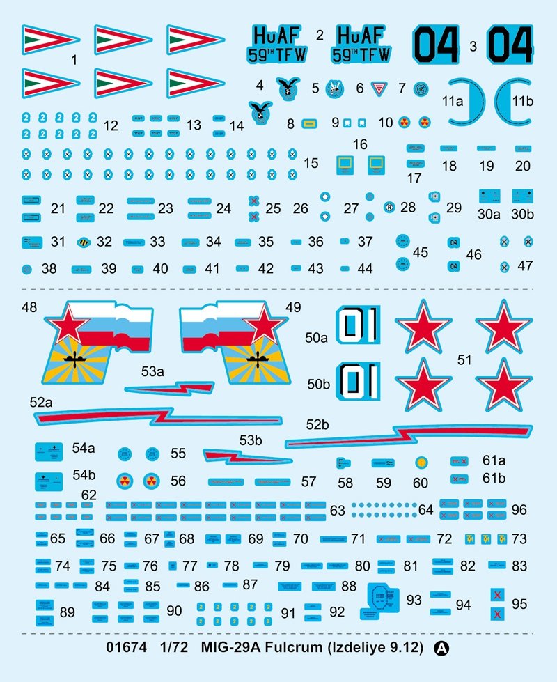 Trumpeter 01674 MIG-29A Fulcrum Izdeliye 9.12 – immagine 5