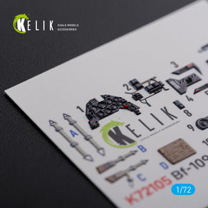 KELIK K72105 BF109 G-6 interior 3D decals for Tamiya kit 1/72 – Bild 5