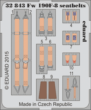 Ceintures de sécurité Eduard 32843 Fw 190F-8 au 1/32 Revell