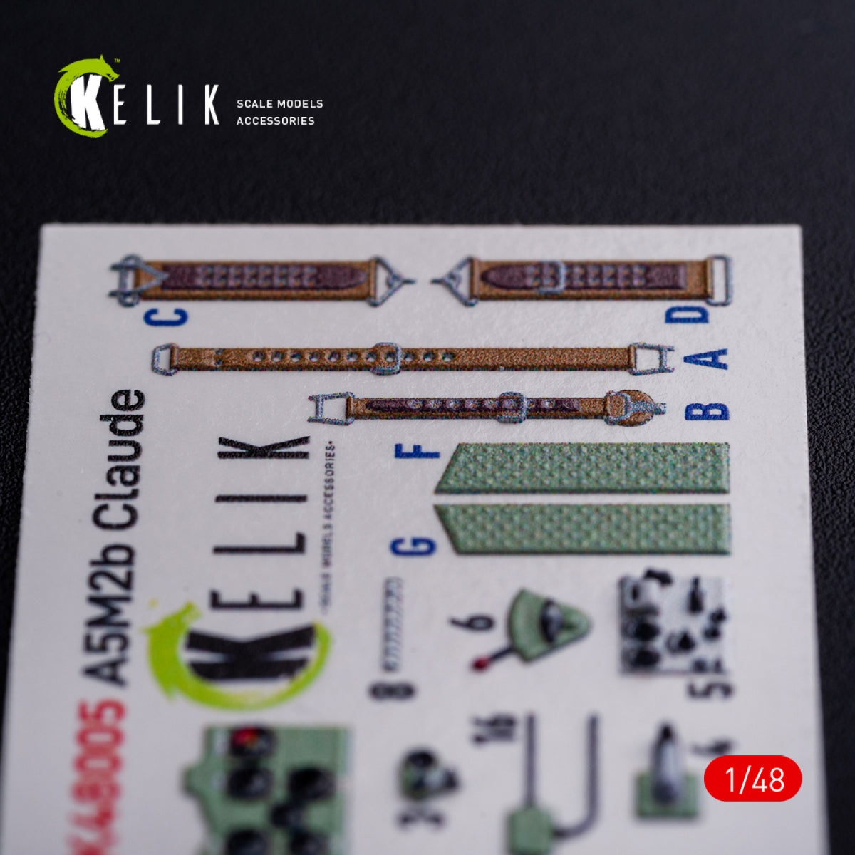 Décalcomanies 3D intérieures KELIK K48005 A5M2B Claude pour maquette WingsyKits au 1/48 – image 5