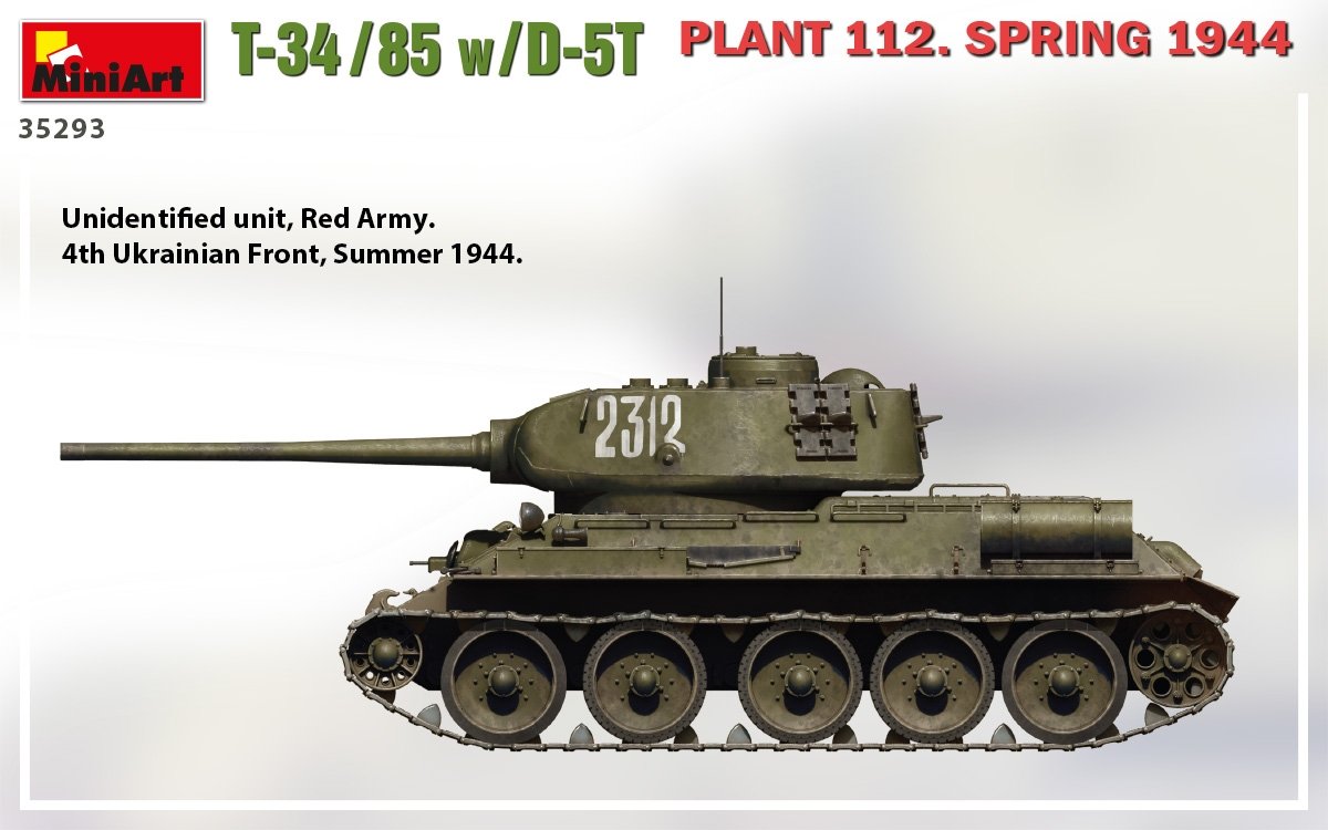MiniArt 35293 T-34/85 w/D-5T PLANT 112. SPRING 1944 1/35 – Bild 5