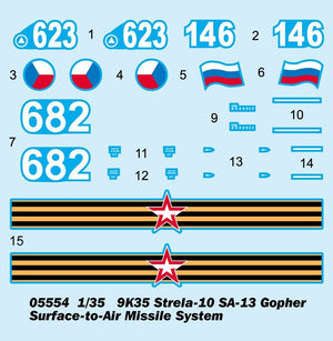 Trumpeter 05554 9K35 Strela-10 SA-13 Gopher Surface-to-Air Missile System 1/35 – image 3