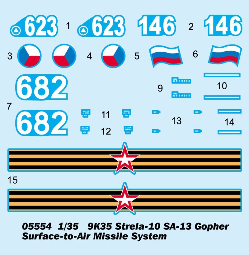 Trumpeter 05554 9K35 Strela-10 SA-13 Gopher Surface-to-Air Missile System 1/35 – image 3