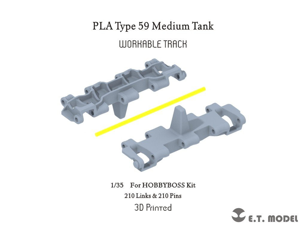 ET Model P35-064 PLA Type 59 Medium Tank Workable Track ( 3D Printed ) 1/35
