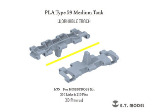 Maquette ET P35-064 PLA Type 59 Char moyen Chenilles fonctionnelles (Impression 3D) 1/35