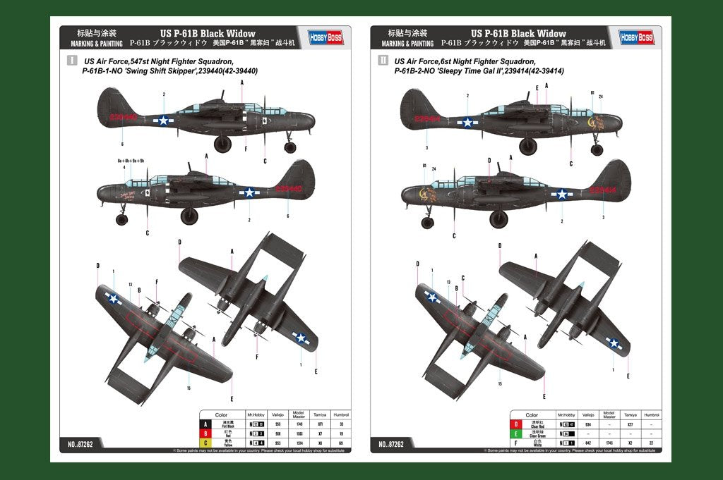 Hobby Boss 87262 US P-61B Black Widow 1/72 – image 3