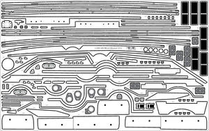 Pontos 23003F1 USS BB-63 Missouri 1945 Detail Up Set (20B Deck Blue stained wooden deck) 1/200 – zdjęcie 22