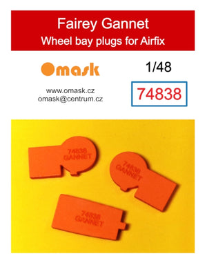 Omask 74838 Fairey Gannet wheel bay plugs (for Airfix A11007 ) 1/48