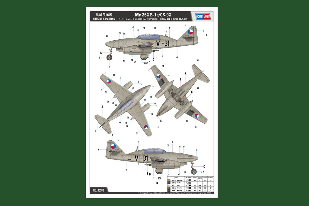 Hobby Boss 80380 Me 262 B-1a/CS-92 1/48 – immagine 2