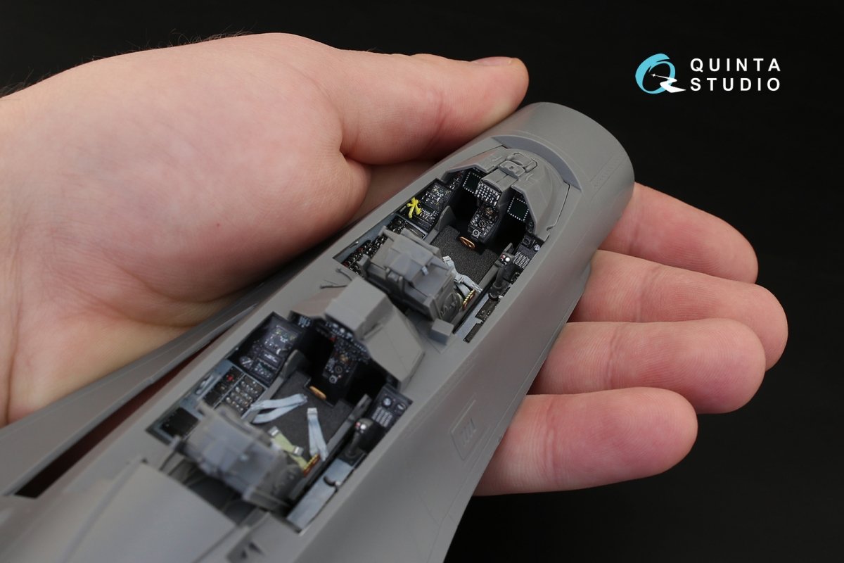 Intérieur imprimé en 3D et coloré sur papier décalcomanie Quinta Studio QD32031 F-16I (pour maquette Academy) 1/32 – image 3