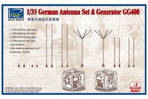 Riich Models RE30014 Kit d&amp;#39;antenne allemande GG400 Générateur 1/35