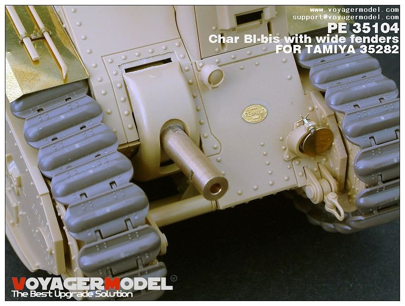 Maquette Voyager PE35104 Char bibis français de la Seconde Guerre mondiale avec ailes larges (version B incluant le canon) pour TAMIYA 35282 au 1/35 – image 7