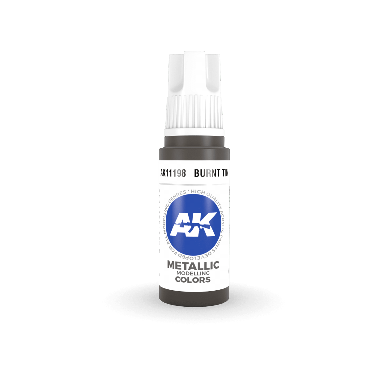 AK Interactive AK11198 BURNT TIN – METALLIC 17ml – Bild 2