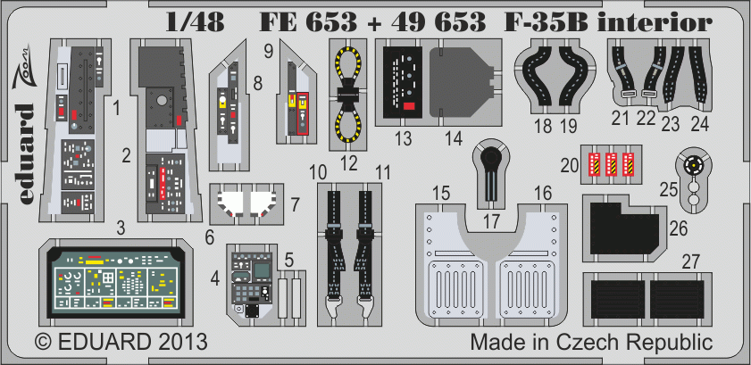 Eduard 49653 F-35B interior S. A. KITTY HAWK 1/48