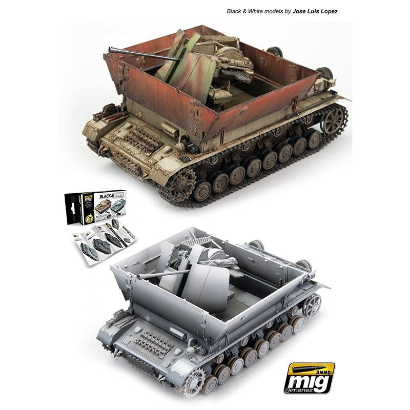 AMMO Mig 7128 BLACK and WHITE TECHNIQUE SET 6x17ml – imagen 3