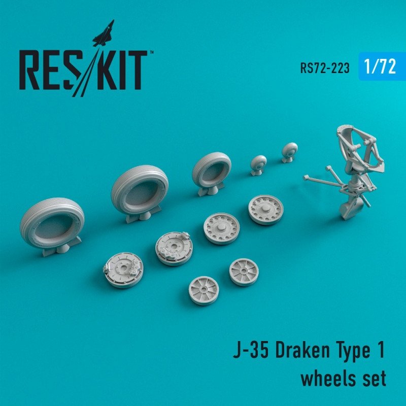 RESKIT RS72-0223 J-35 Draken Type 1 wheels set 1/72