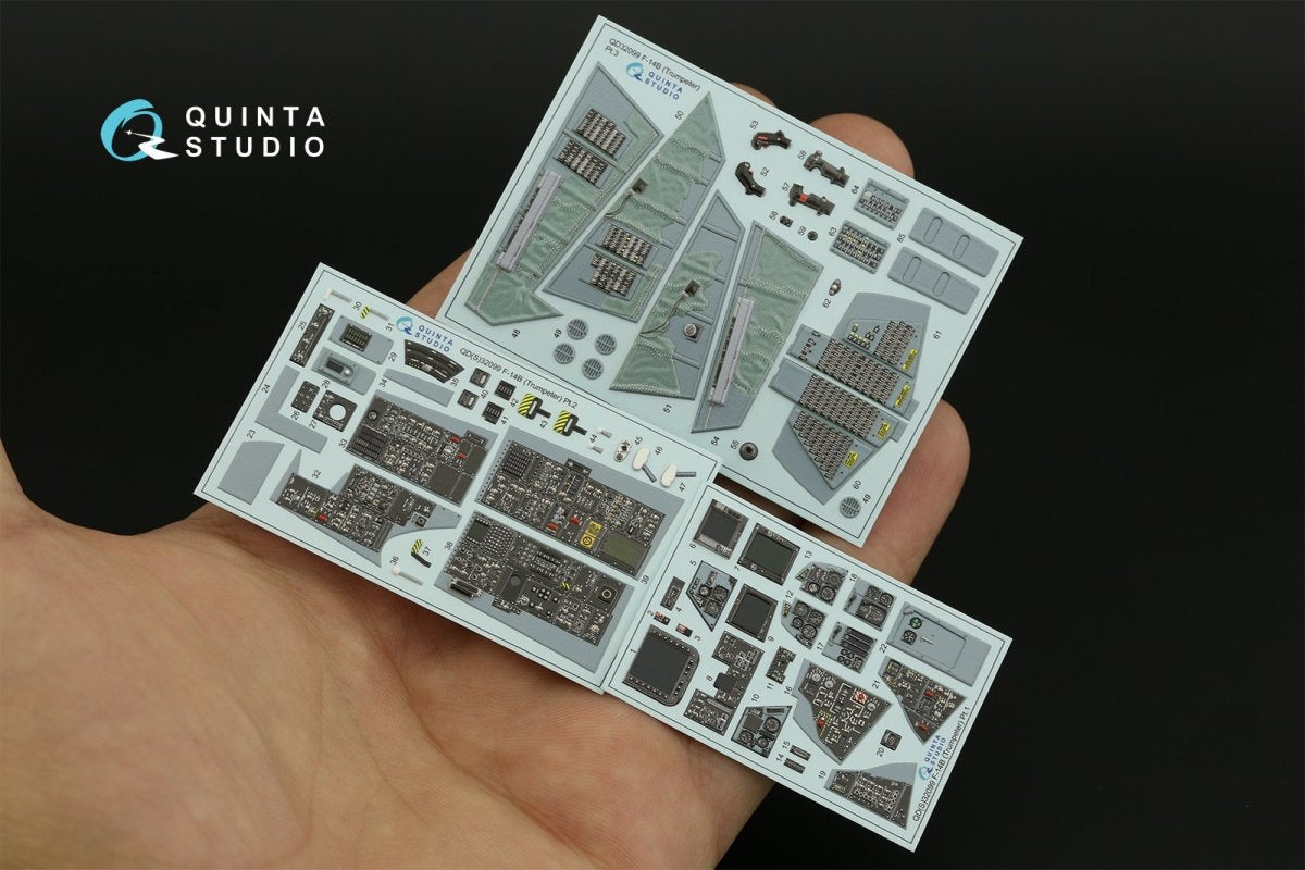 Quinta Studio QD32099 F-14B 3D-Printed &amp;amp; coloured Interior on decal paper (Trumpeter) 1/32 – imagen 3