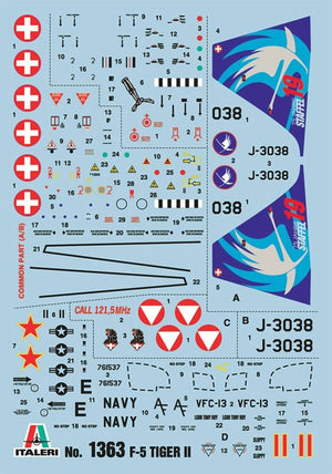 Italeri 1363 F-5E/N Tiger II 1/72 – immagine 3