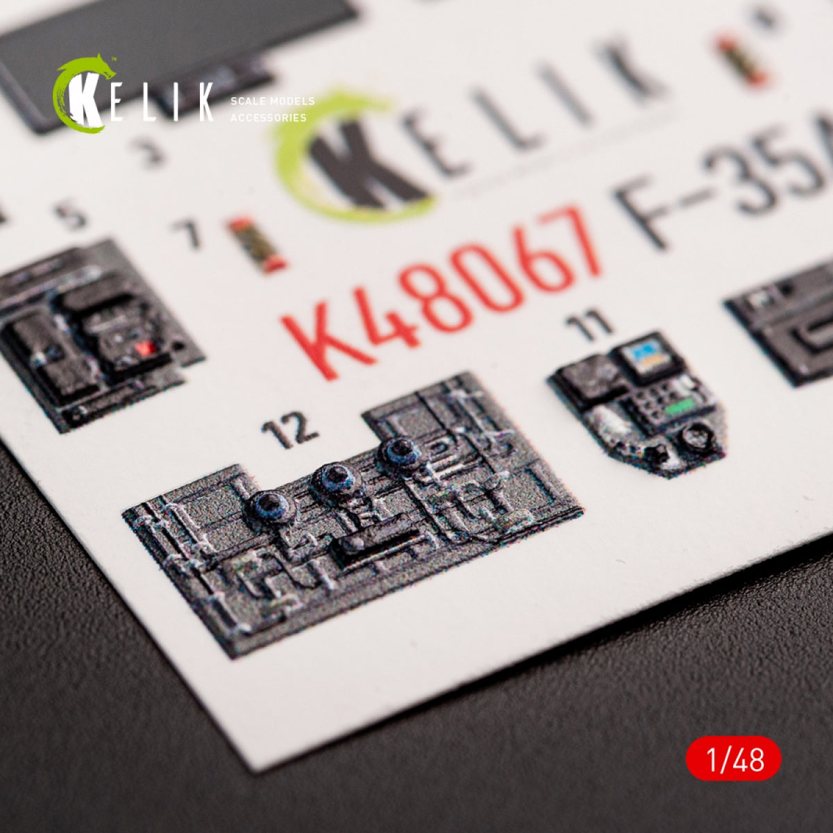 KELIK K48067 F-35A INTERIOR 3D DECALS FOR TAMIYA KIT 1/48 – Bild 6
