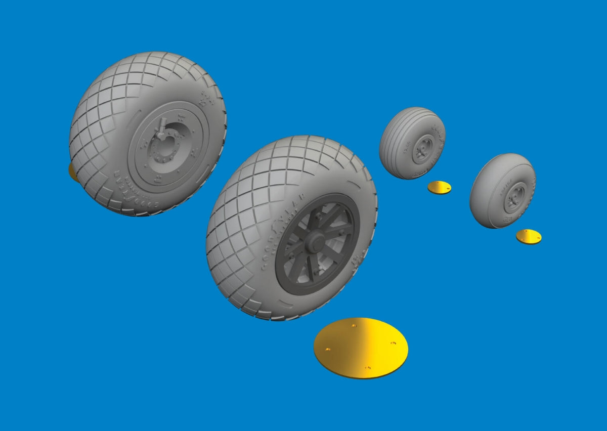 Eduard 6481134 P-40N wheels diamond tread EDUARD 1/48