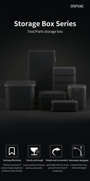 Boîte de rangement pour accessoires DSPIAE BOX-1 en plastique noir 147/88/33 mm / Conteneur à accessoires – image 2