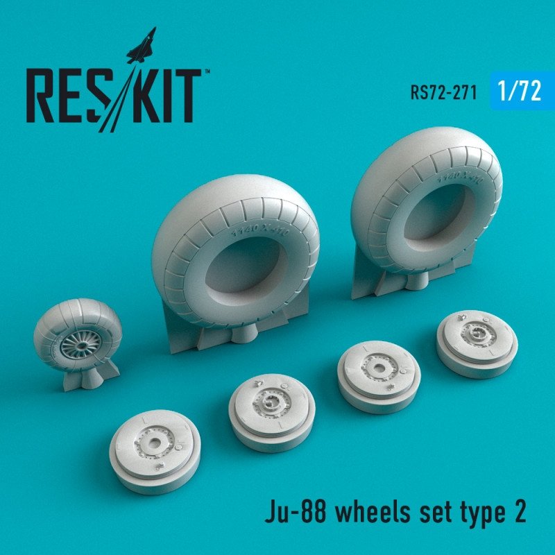 RESKIT RS72-0271 Ju-88 wheels set type 2 1/72