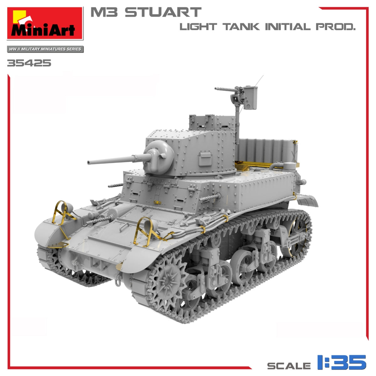 MiniArt 35425 M3 STUART LIGHT TANK, INITIAL PROD 1/35 – immagine 4