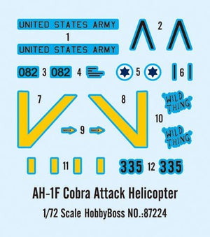 Hobby Boss 87224 AH-1F Cobra Attack Helicopter 1/72 – imagen 3