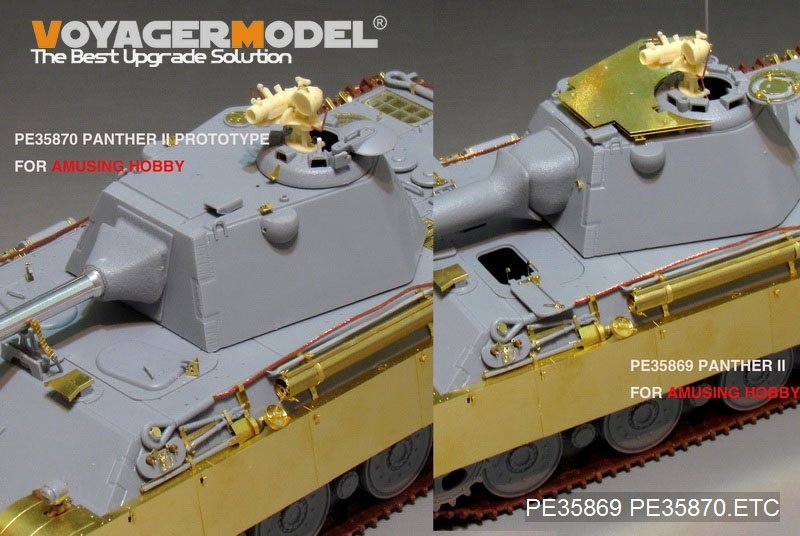 Voyager Model PE35870 WWII German Panther II Prototype Design Plan basic for AMUSING HOBBY 1/35 – immagine 2