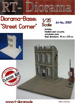 RT-Diorama 35197 Diorama-Base: &amp;quot;Street Corner&amp;quot; 1/35