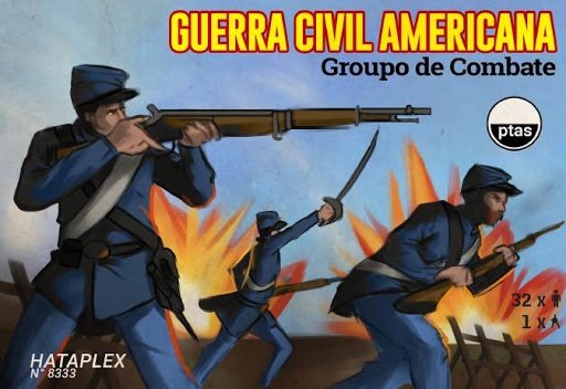 Échantillon de figurines d'infanterie de la guerre de Sécession américaine (chapeau 8333) à l'échelle 1/72 