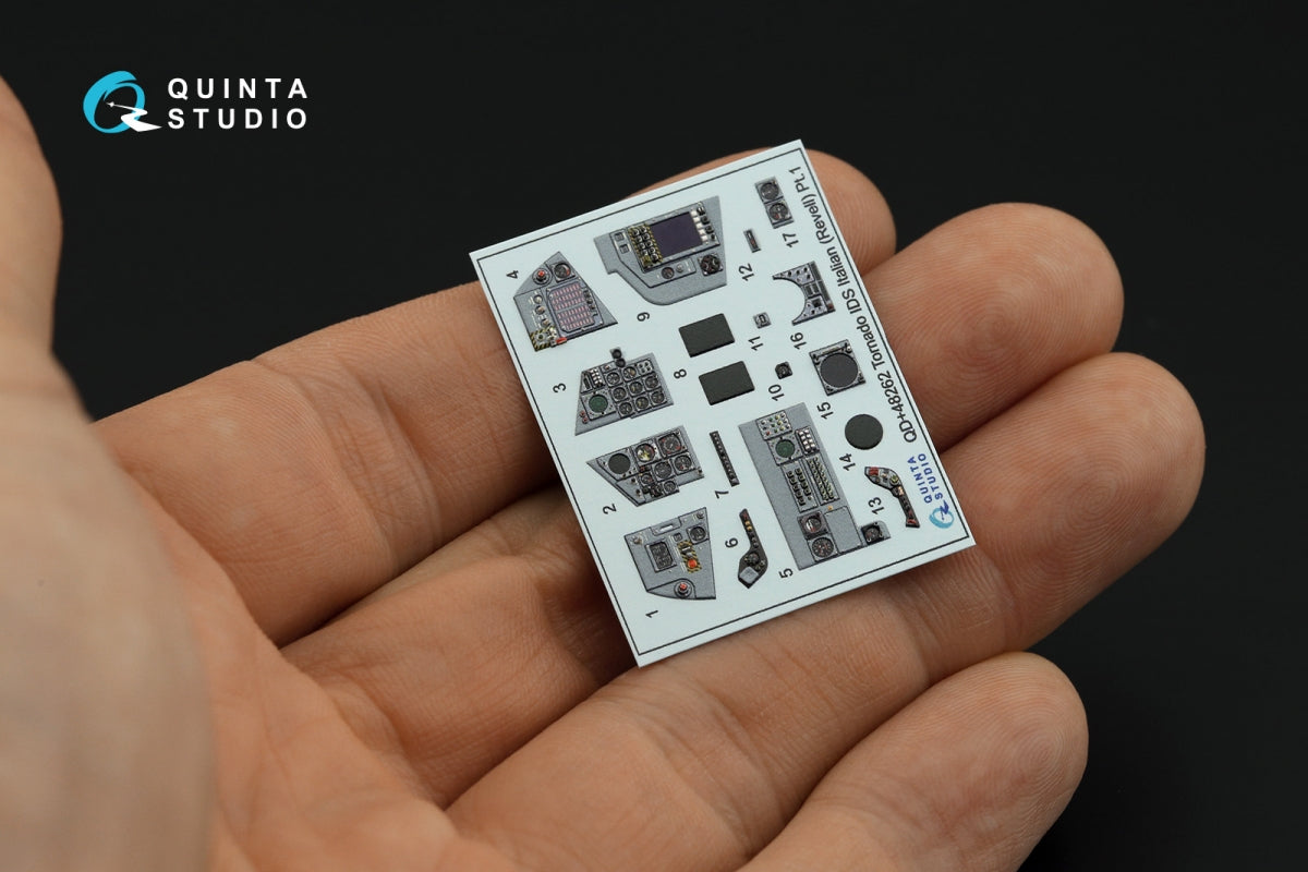 Quinta Studio QDS+48262 Tornado IDS Italian 3D-Printed coloured Interior on decal paper (Revell) (small version) (with 3D-printed resin parts) 1/48 – immagine 9
