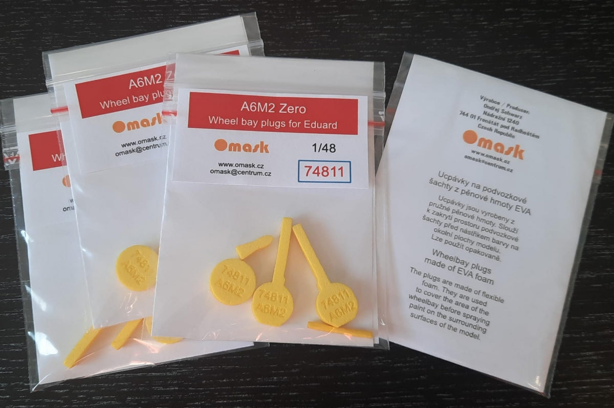 Omask 74811 A6M2 Zero wheel bay plugs (for Eduard) 1/48 – imagen 3