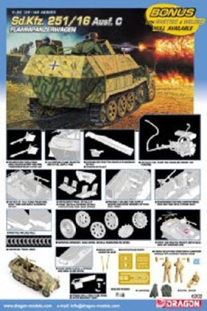 Dragon 6202 Sd.Kfz. 251/16 Ausf. C Flammpanzerwagen 1/35 – immagine 4