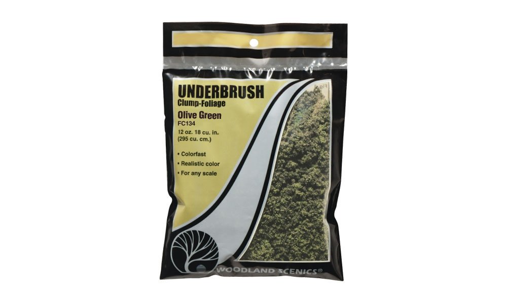Woodland Scenics WFC134 Olive Green Underbrush (412cm3) – immagine 2