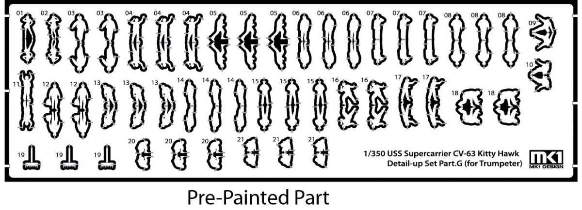 MK1 Design MS-35048 CV-64 Constellation Detail-up Part DX for Trumpeter 1/350 – Bild 17