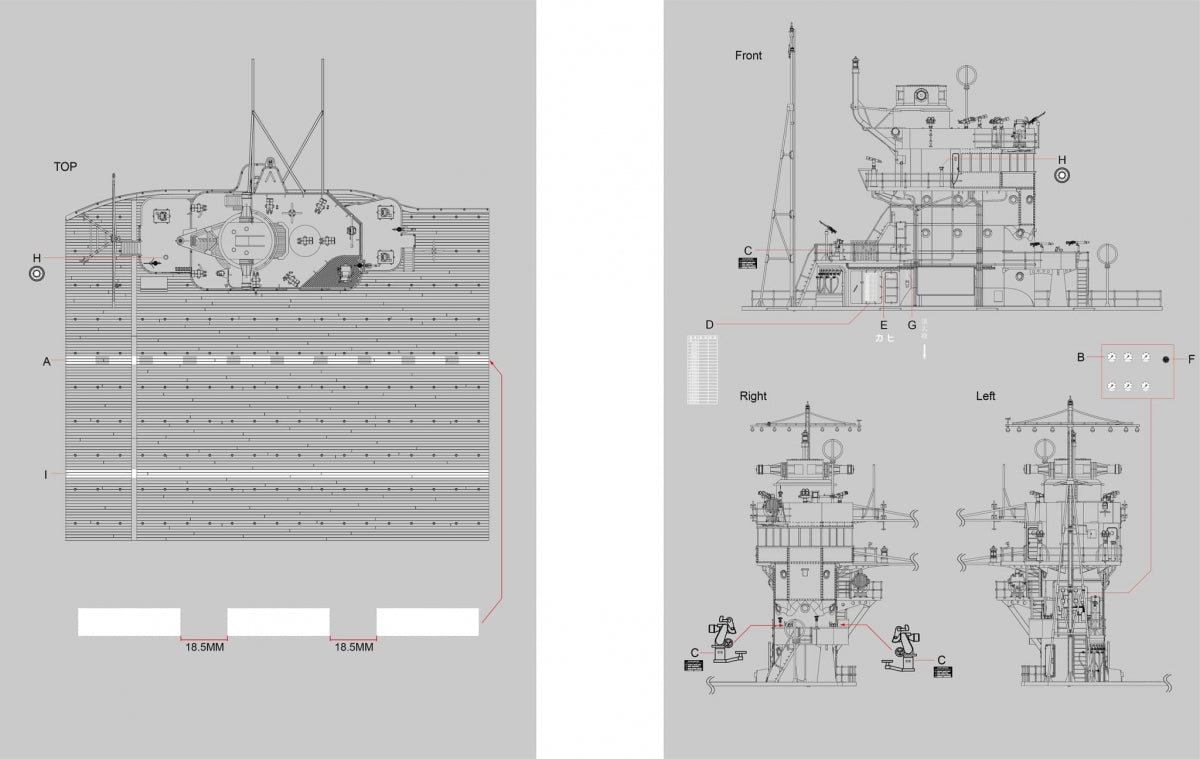Border Model BS-002 Akagi Bridge W/ Flight Deck 1/35 – Bild 4