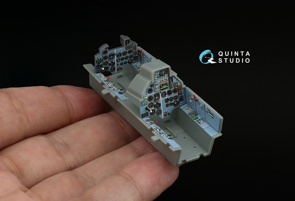 Quinta Studio QDS+48409 Su-17UM3 3D-Printed &amp; coloured Interior on decal paper (Hobby Boss) (Small version) (with 3D-printed resin parts) 1/48