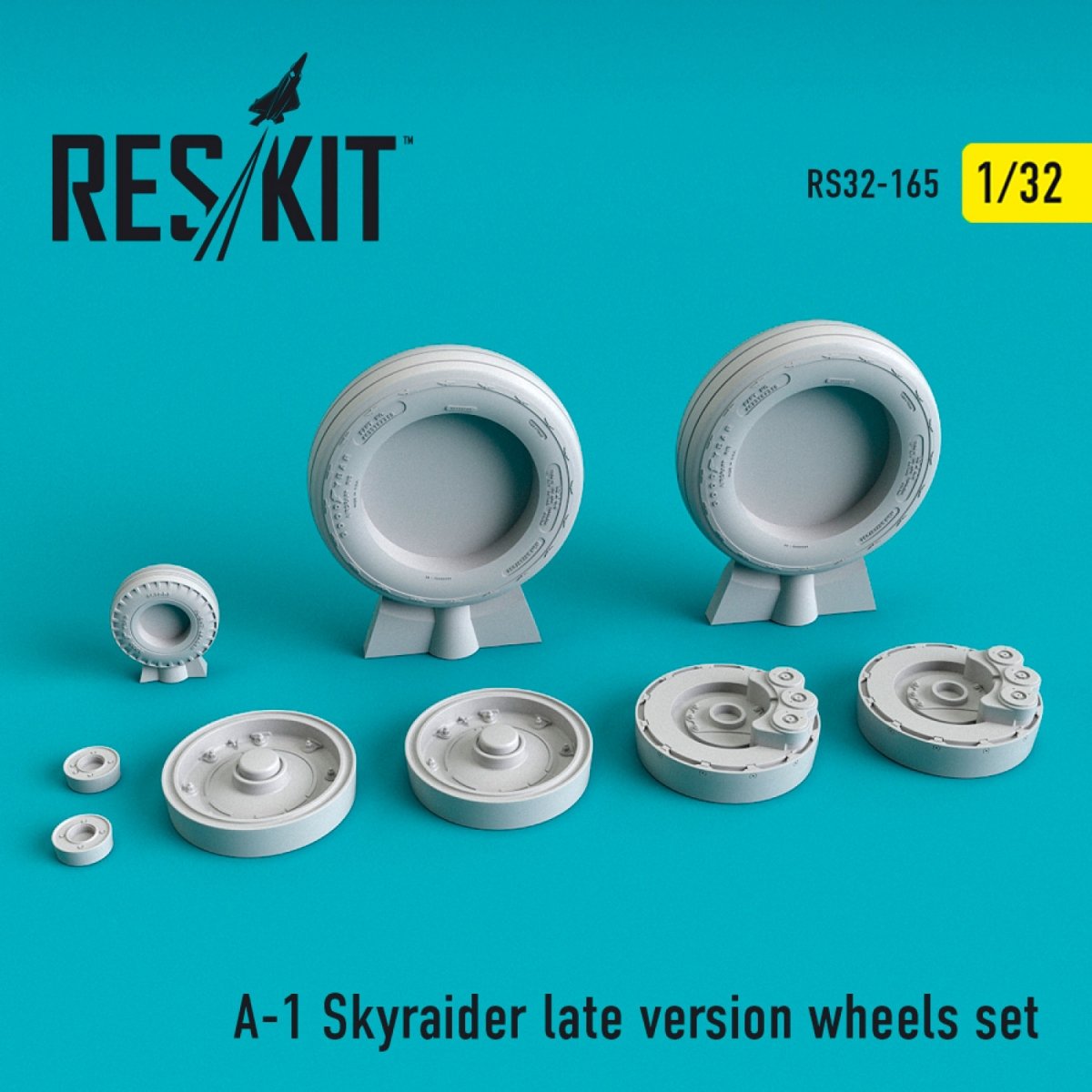 RESKIT RS32-0165 A-1 "SKYRAIDER" (LATE VERSION) WHEELS SET 1/32