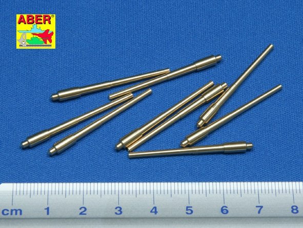 Aber 350L-06 Set of 9pcs 406mm short barrels for US ships for turrets without antiblast covers: North Carolina, Washington 1/350 – imagen 2