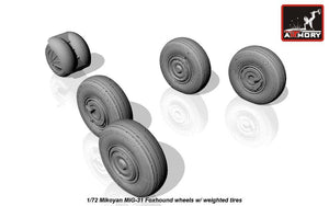 Armory Models AW72025 Mikoyan MiG-31 Foxhound wheels 1/72 – Bild 2