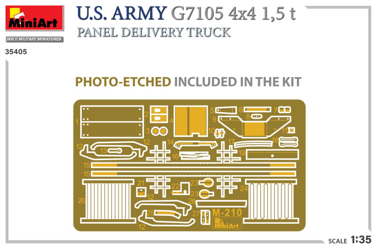MiniArt 35405 U.S. ARMY G7105 4х4 1,5 t PANEL DELIVERY TRUCK 1/35 – immagine 2