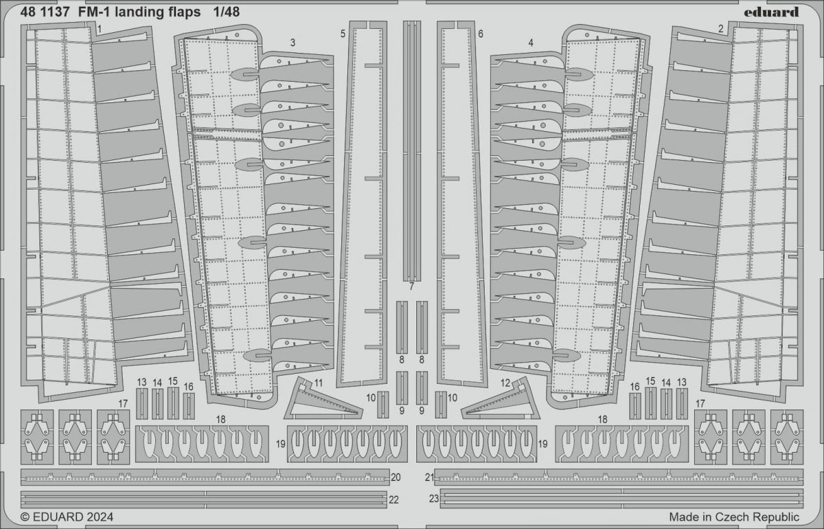 Volets d'atterrissage Eduard 481137 FM-1 TAMIYA 1/48