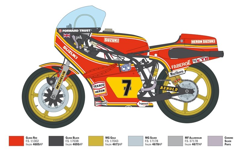 Italeri 4644 Suzuki RG 500 XR27 1/9 – image 5