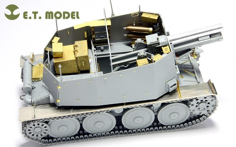 E.T. Model E35-005 WWII German Sd.Kfz.138/1 Ausf.H 15cm sIG33/1 “Grille” (For DRAGON 6470) 1/35 – immagine 4