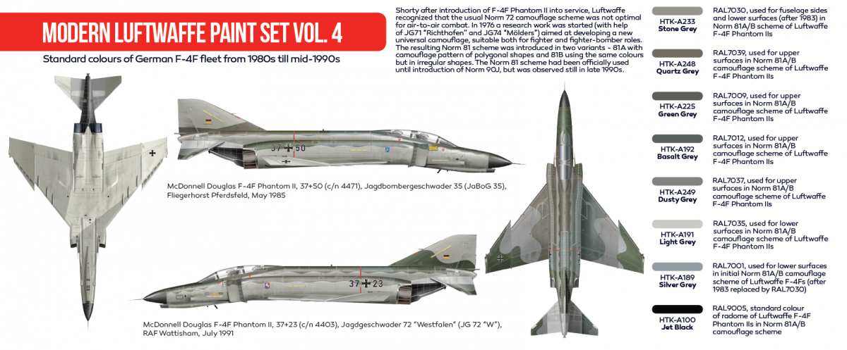 Hataka HTK-AS66 Modern Luftwaffe paint set vol. 4 (8x17ml) – immagine 3