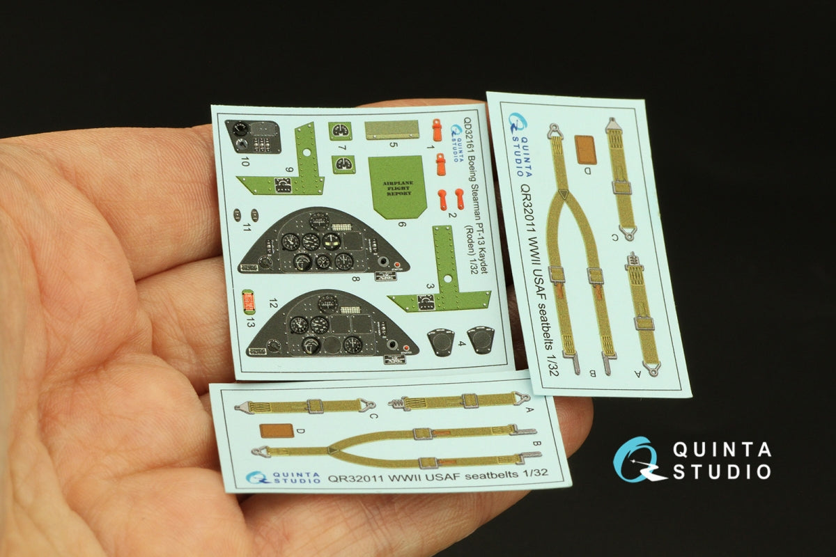 Quinta Studio QD32161 PT-13 Kaydet 3D-Printed &amp;amp; coloured Interior on decal paper (Roden) 1/32 – immagine 3